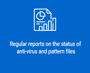 regular reports on the status of anti-virus and pattern files