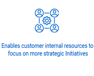 Enables customer internal resources to focus on more strategic initiatives